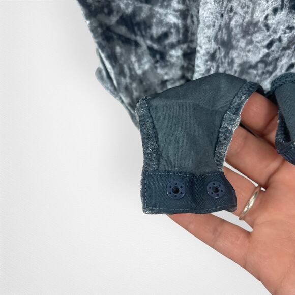 Aerie Women's Blue and Silver Bodysuit Medium M - Picture 4 of 7